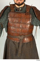  Photos Medieval Soldier in leather armor 5 Medieval clothing Medieval soldier brown gambeson chest armor leather armor 0001.jpg